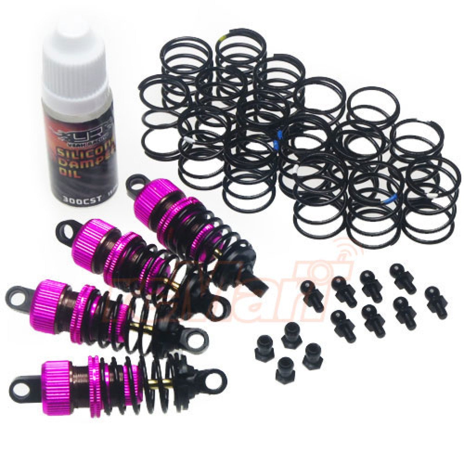 Yeah Racing Shock-Gear 50MM Damper Set For 1/10 RC Touring M-Chassis Car Pink