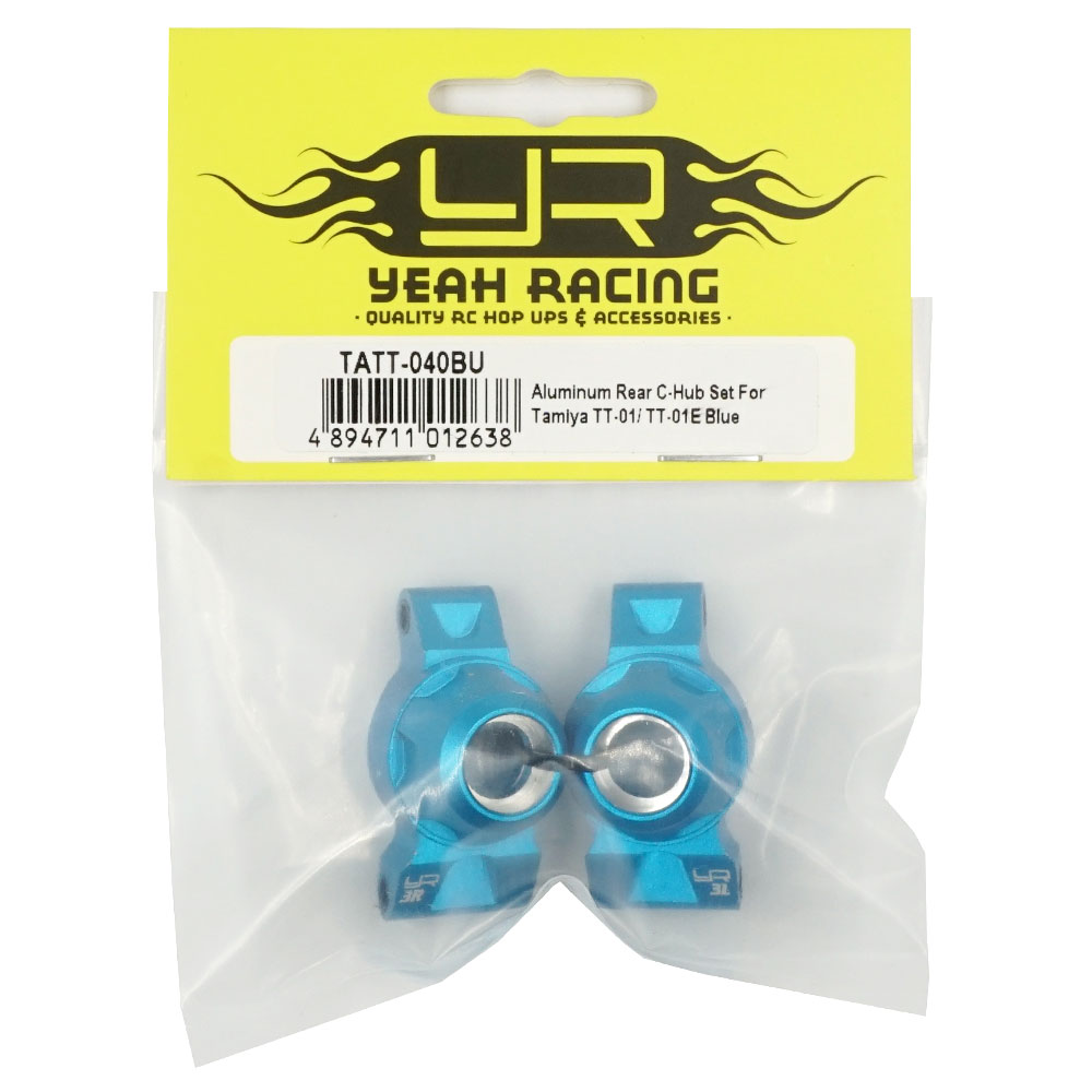 Yeah Racing Aluminum Rear Hub Set For Tamiya TT-01/ TT-01E Blue