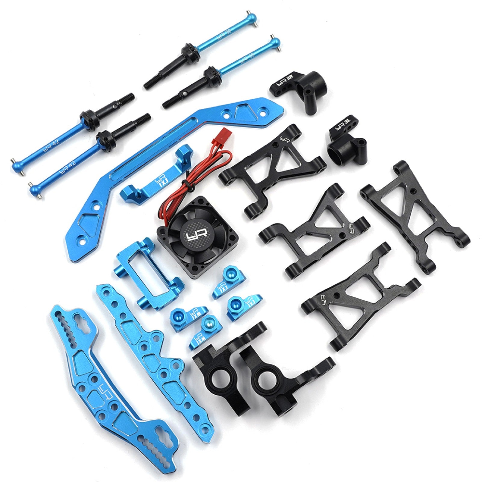 Yeah Racing ALUMINUM Essential Conversion Kit Blue &amp; Black For TAMIYA XV-01