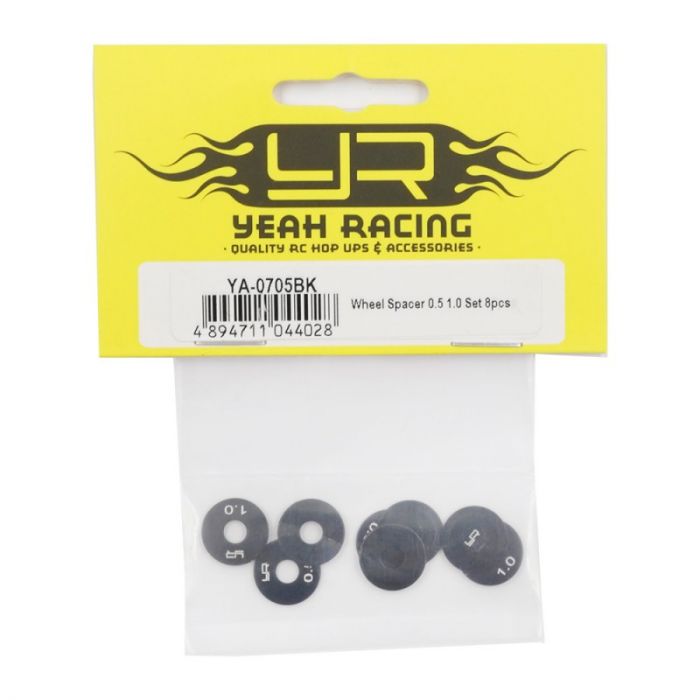 YEAH RACING Aluminum Wheel Spacer 0.5 1.0 Set 8PCS