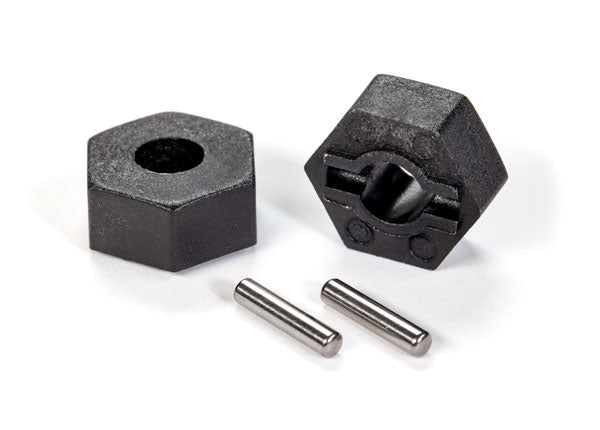 TRAXXAS Wheel Hubs, hex (2 pcs) / stub axle pins (2 pcs)