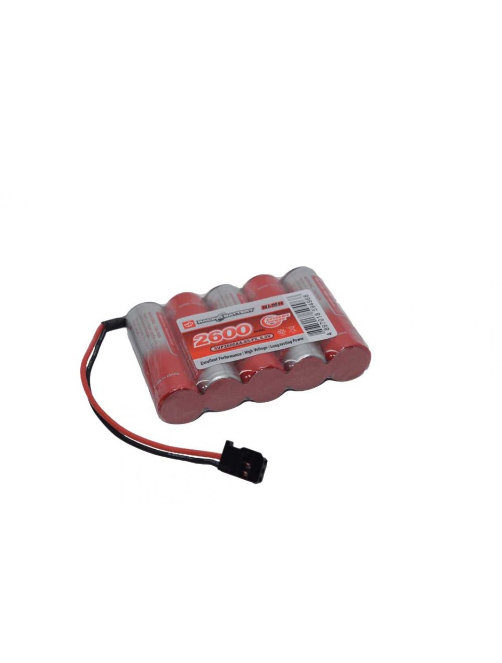 6V 2600mAh AA NiMH Flat RC Battery Pack Vapex - JR End - 0574