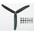 9x5 Slow Fly Propeller 3-Blade Black