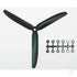 9x5 Slow Fly Propeller 3-Blade Black