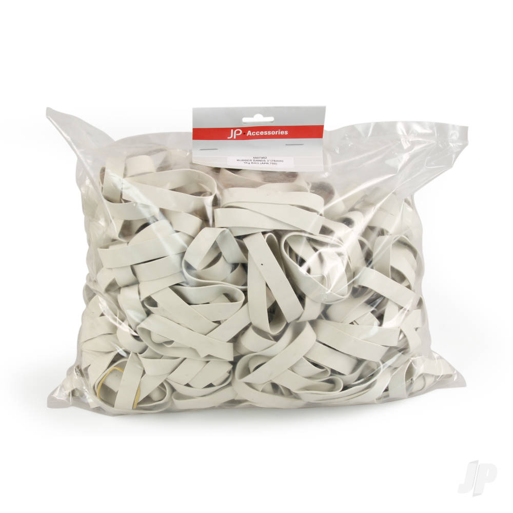 200mm (8.0ins) Rubber Bands 900g Bag (Aprox. 130 pcs)