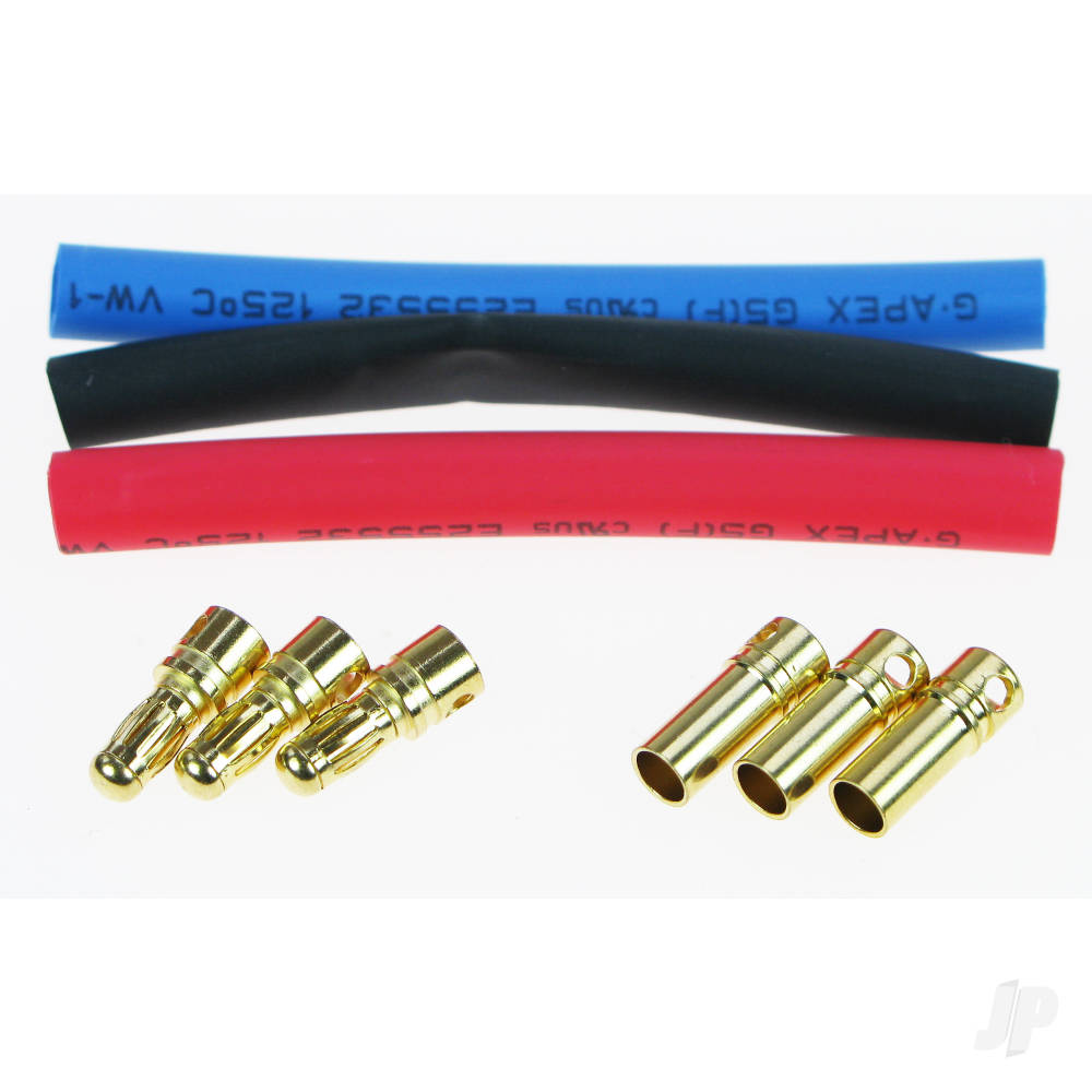 Gold 3.5mm Connectors (3 Pairs)