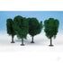 1010 3 Lichen Birch Trees 12cm (Dark Green)