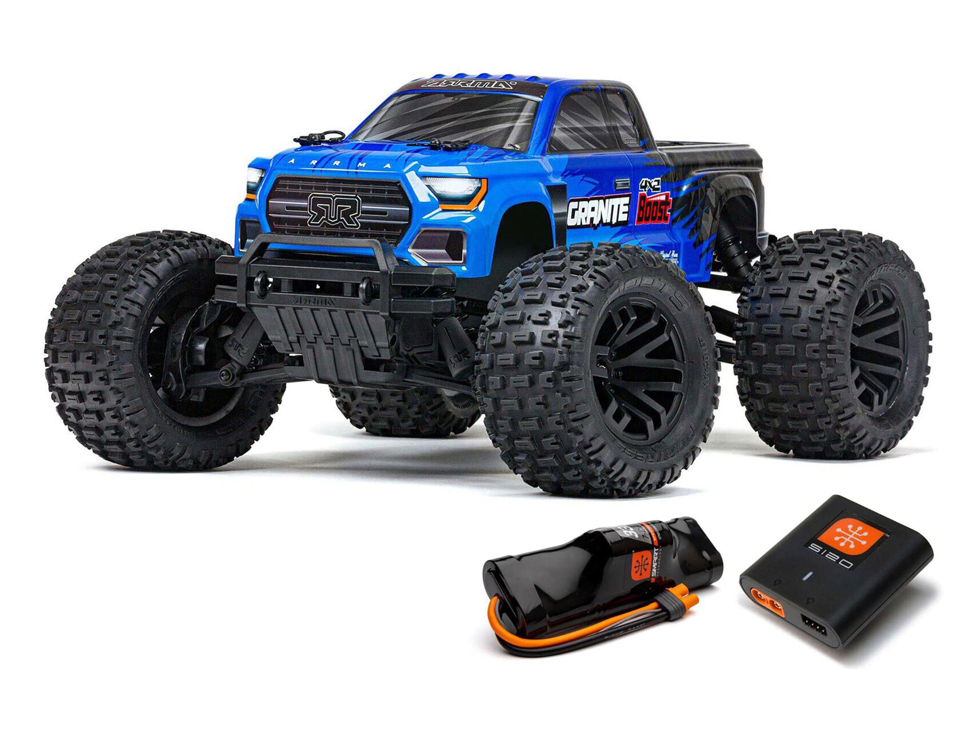 1/10 GRANITE BOOST MEGA 550 4X2 MT RTR with Batt/Chg Blue