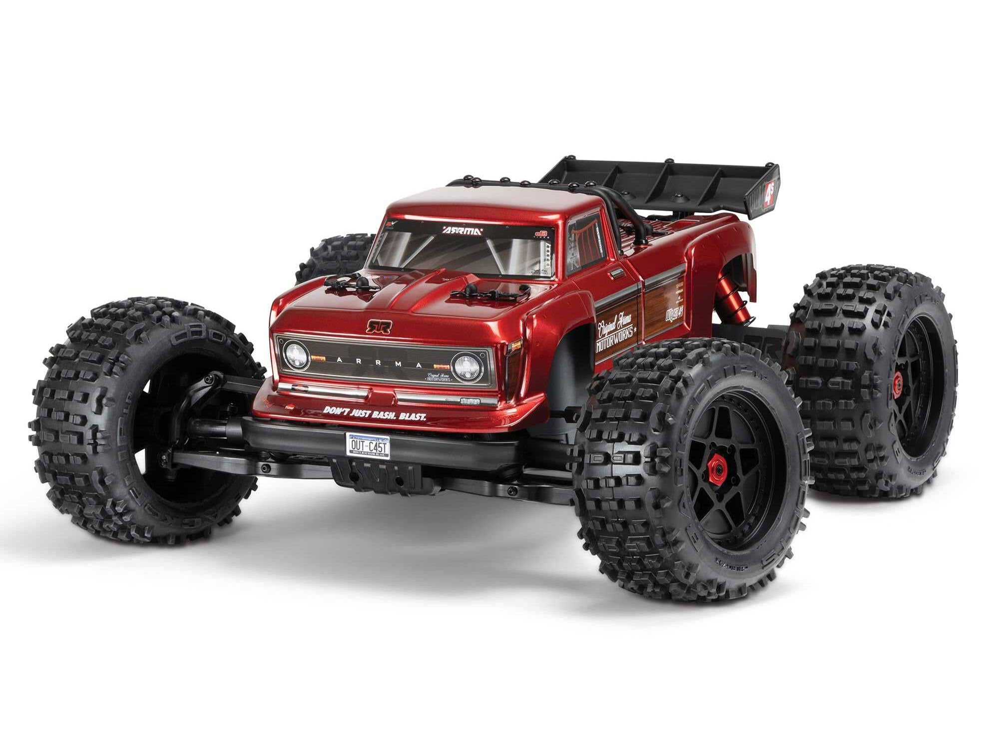 1/10 OUTCAST 4S 4X4 BLX Stunt MT (with Centre Diff) Red