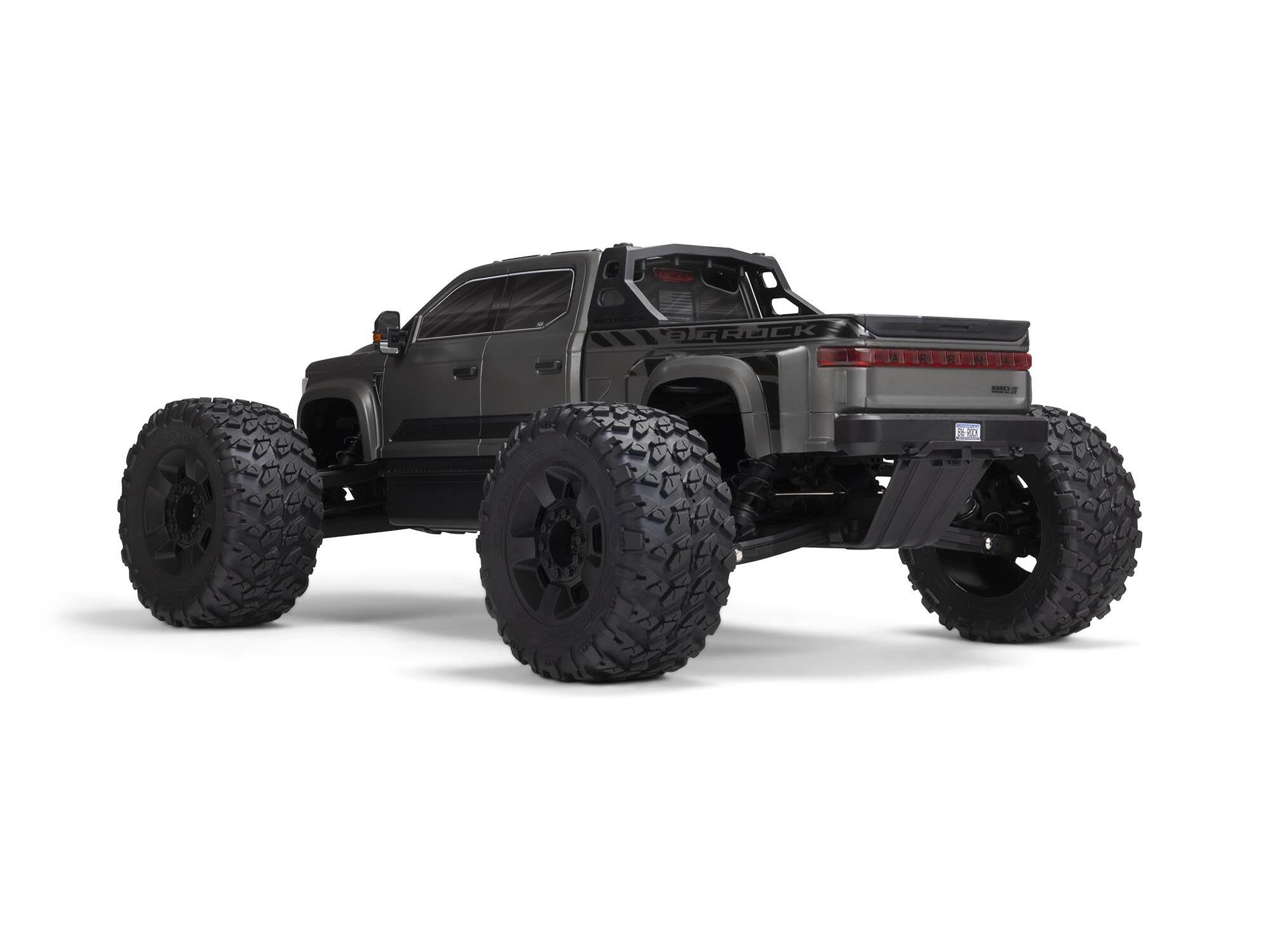 ARRMA 1/7 BIG ROCK 6S 4X4 BLX Monster Truck RTR, Gunmetal