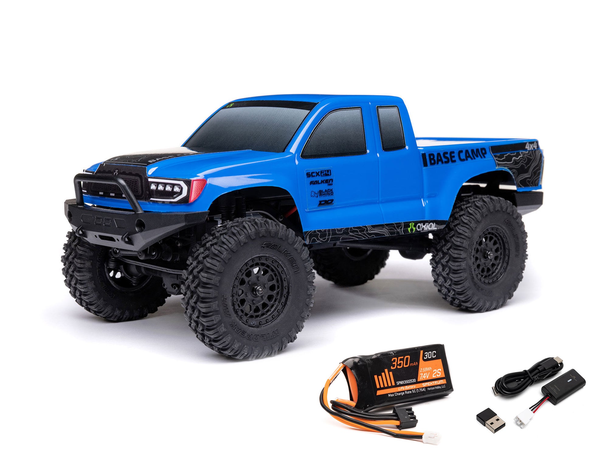 1/24 SCX24 Base Camp 4WD Rock Crawler RTR Blue