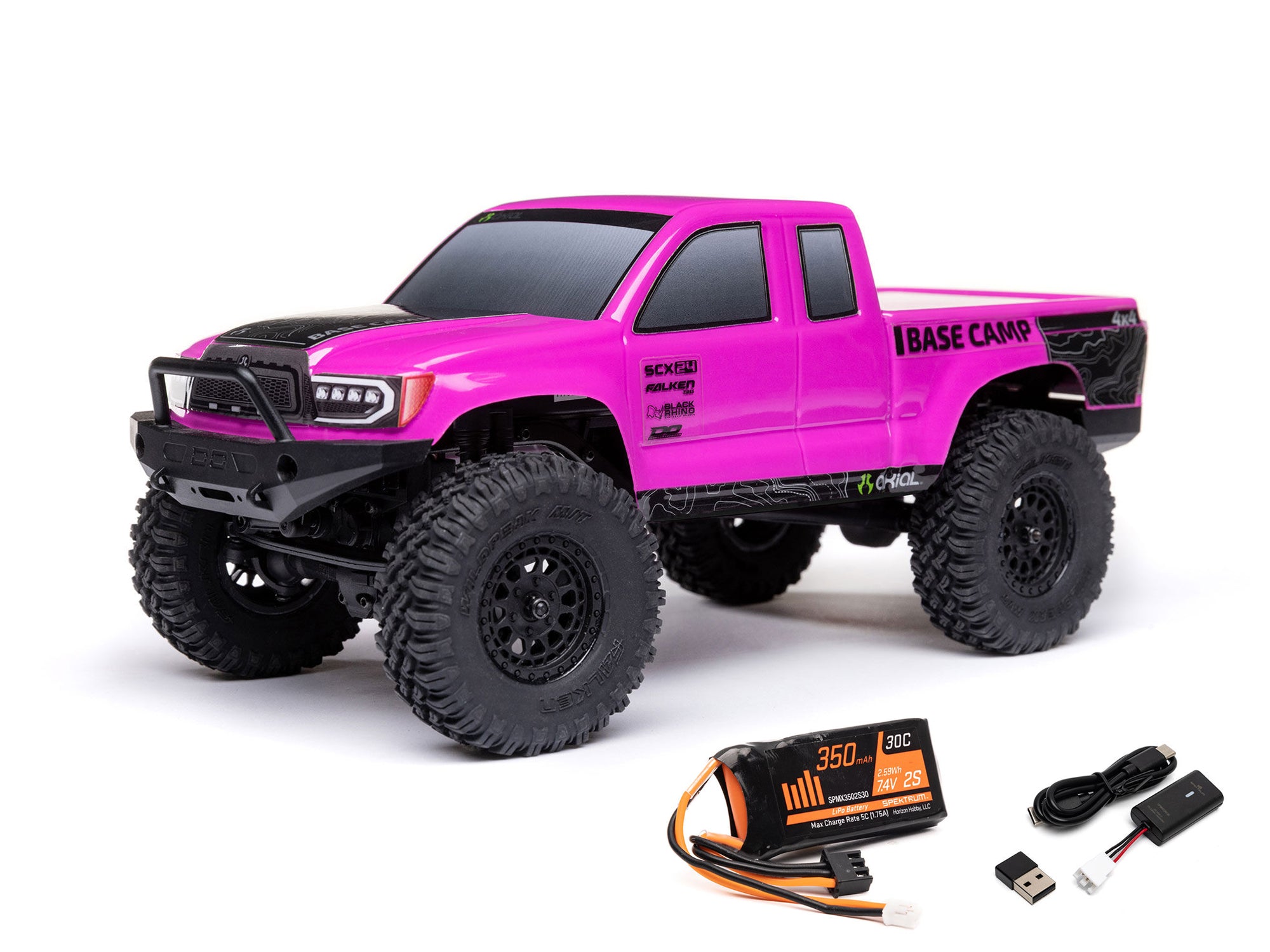 1/24 SCX24 Base Camp 4WD Rock Crawler RTR Pink