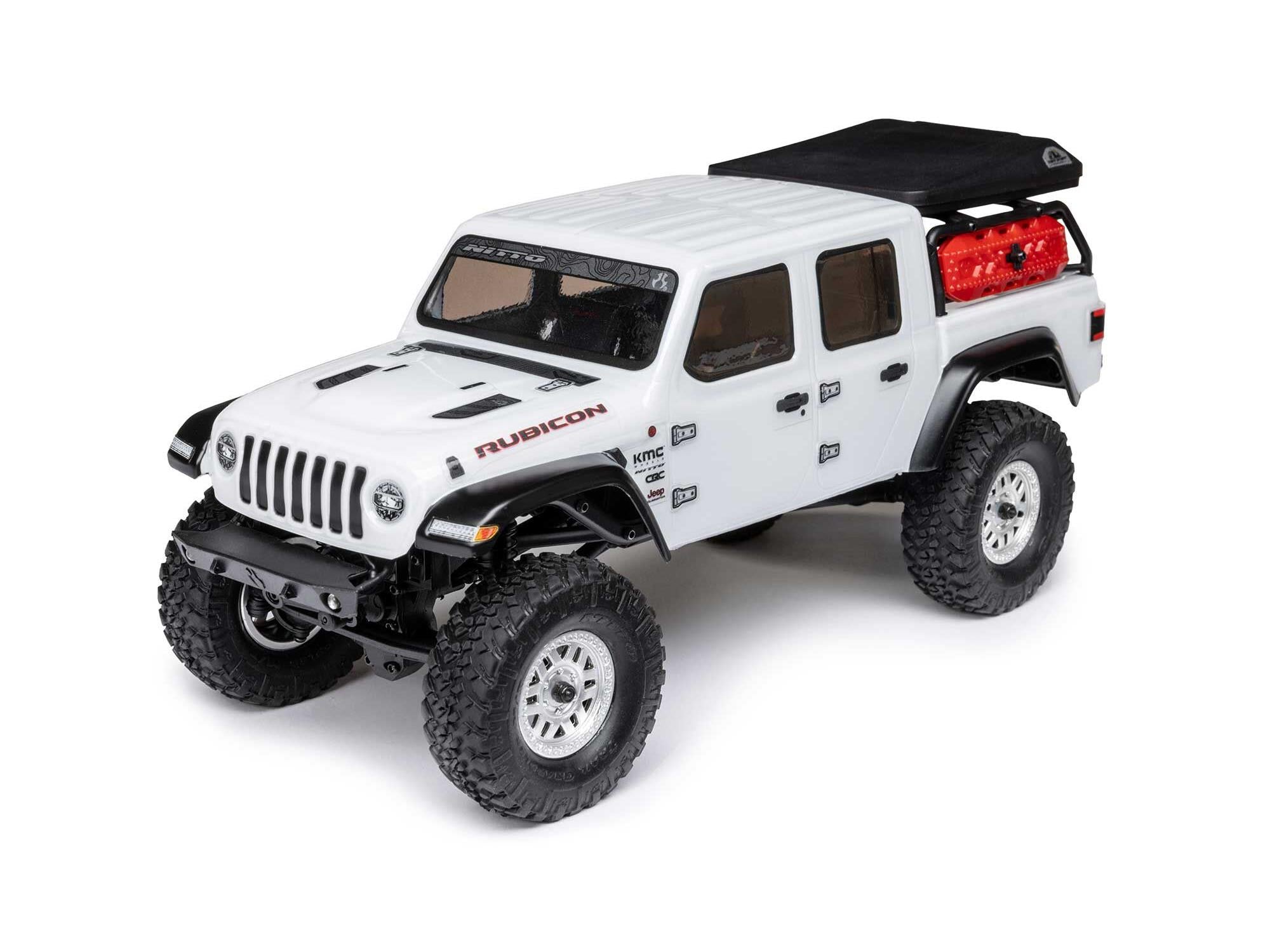 1/24 SCX24 Jeep JT Gladiator 4WD Rock Crawler RTR White