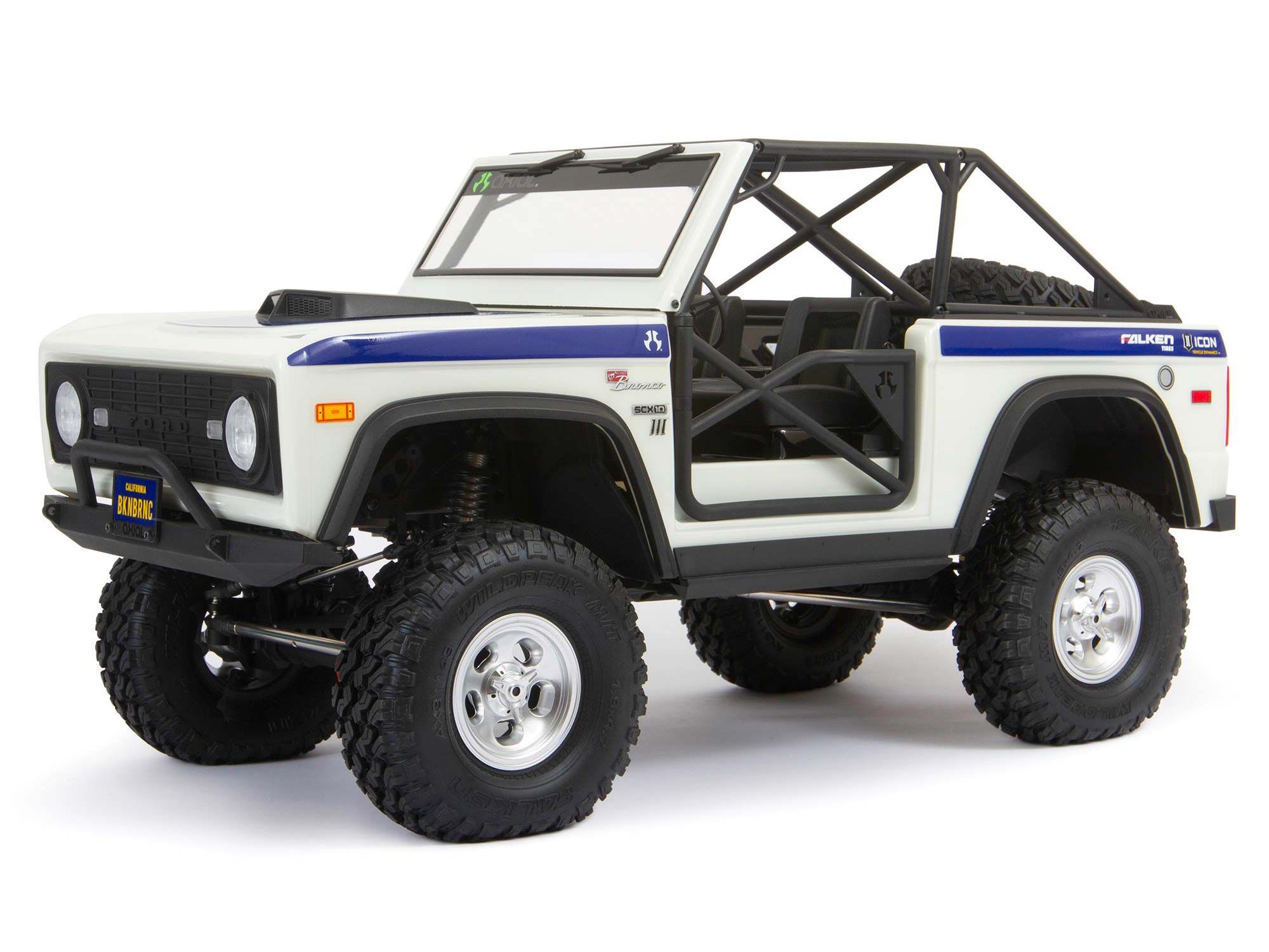 1/10 SCX10III Early Ford Bronco 4WD RTR, White