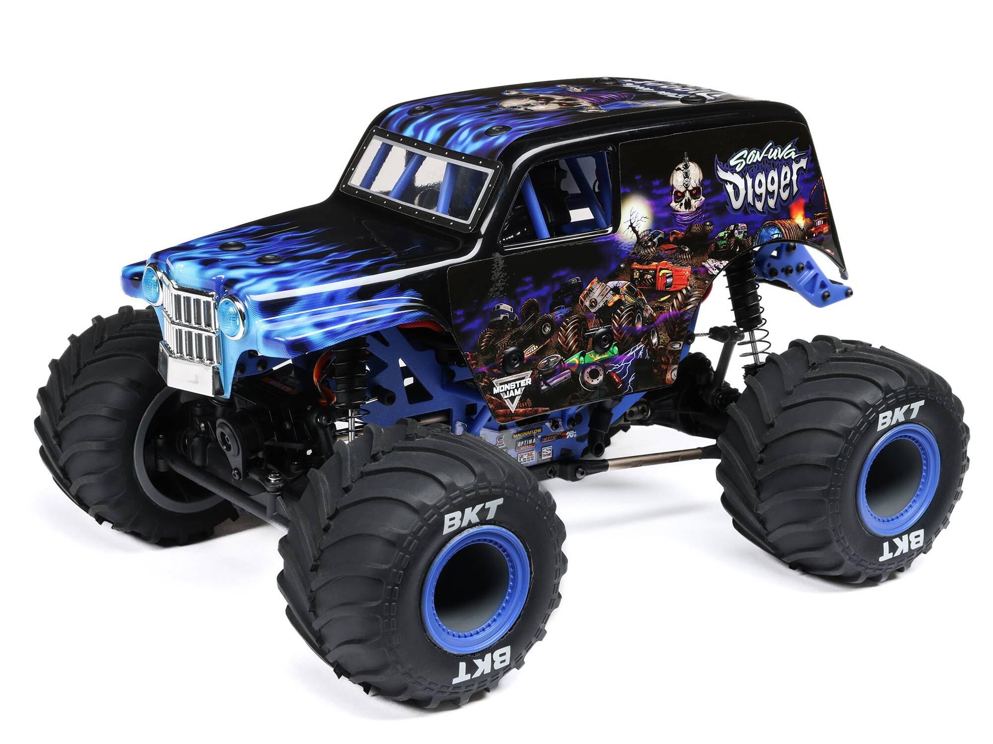 Losi 1/18 Mini LMT 4X4 Brushed Monster Truck RTR, Son-Uva Digger