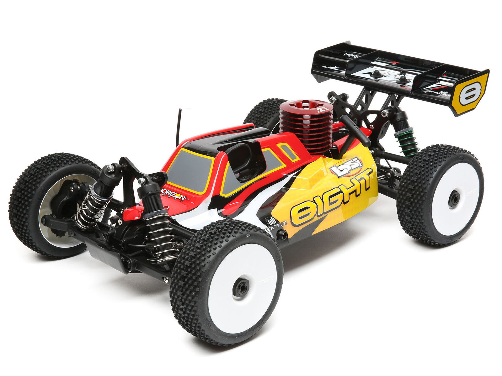 1/8 8IGHT 4WD Nitro Buggy RTR, Red/Yellow