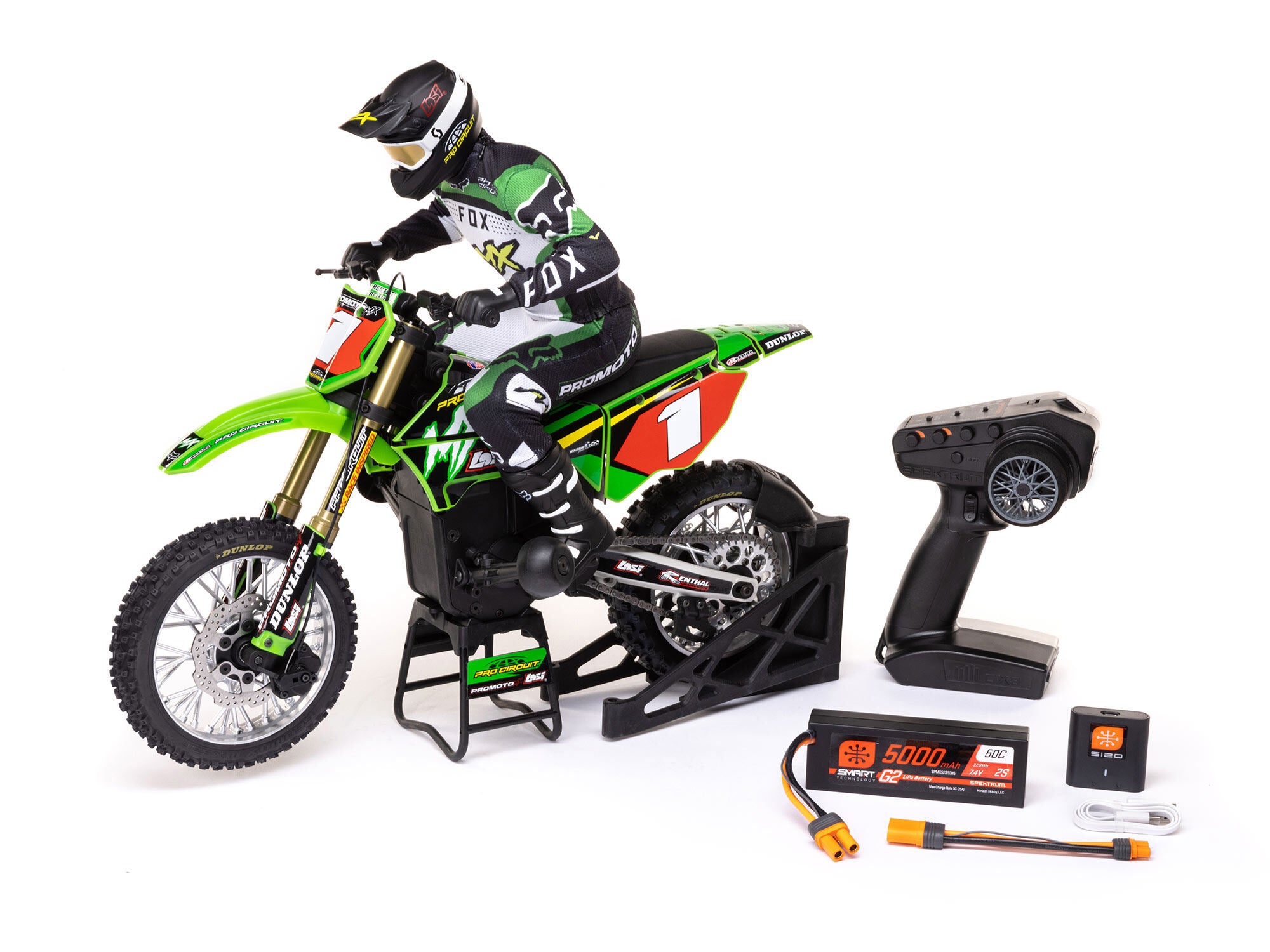 LOSI 1/4 Promoto-MX Motorcycle RTR with Battery and Charger, Pro