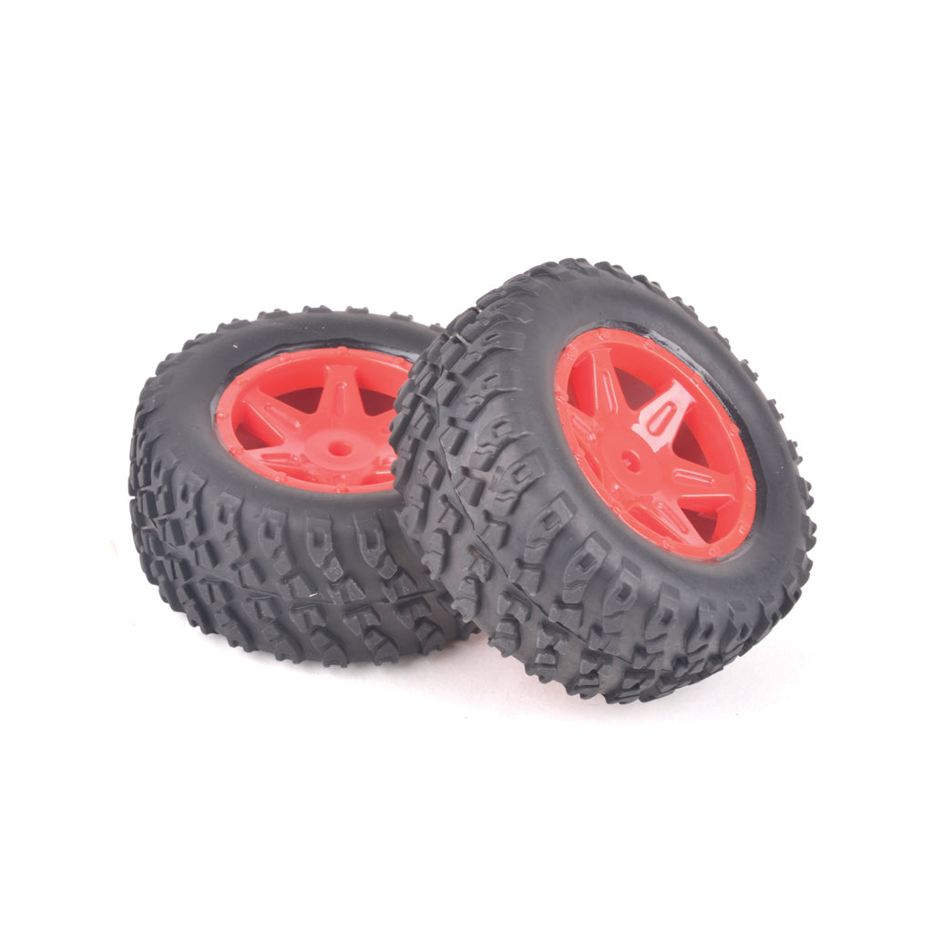 Core RC Spider Rear Tyre &amp; Wheel Set - Red Item No. CRA157 - 1913