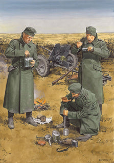 "Chow Time" German Anti-Tank Crew w/3.7cm PaK 35/36 "Eatern Front"