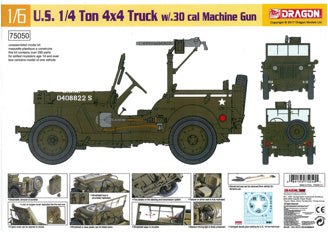 1/6 1/4-Ton 4x4 Truck w/.30 cal MG   (BonusBritish Vehicle Marking included)