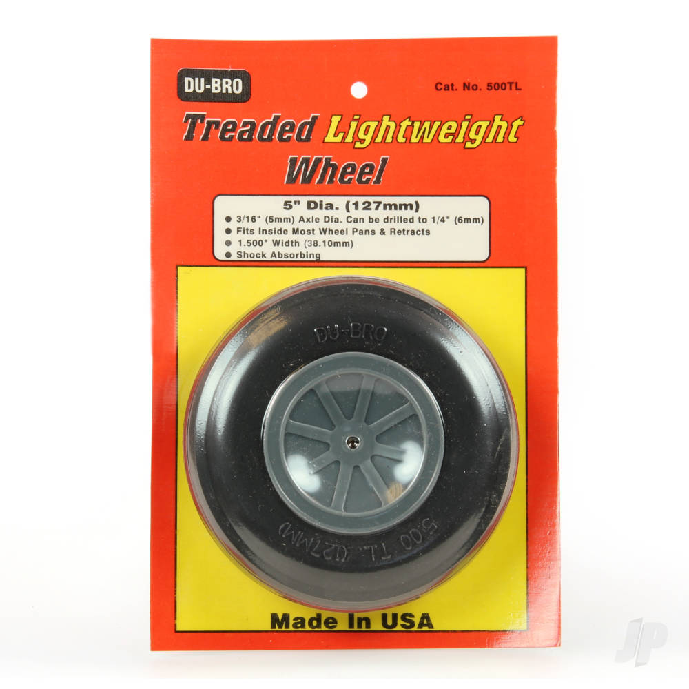 5in diameter Treaded Lightweight Wheel (1 per card)