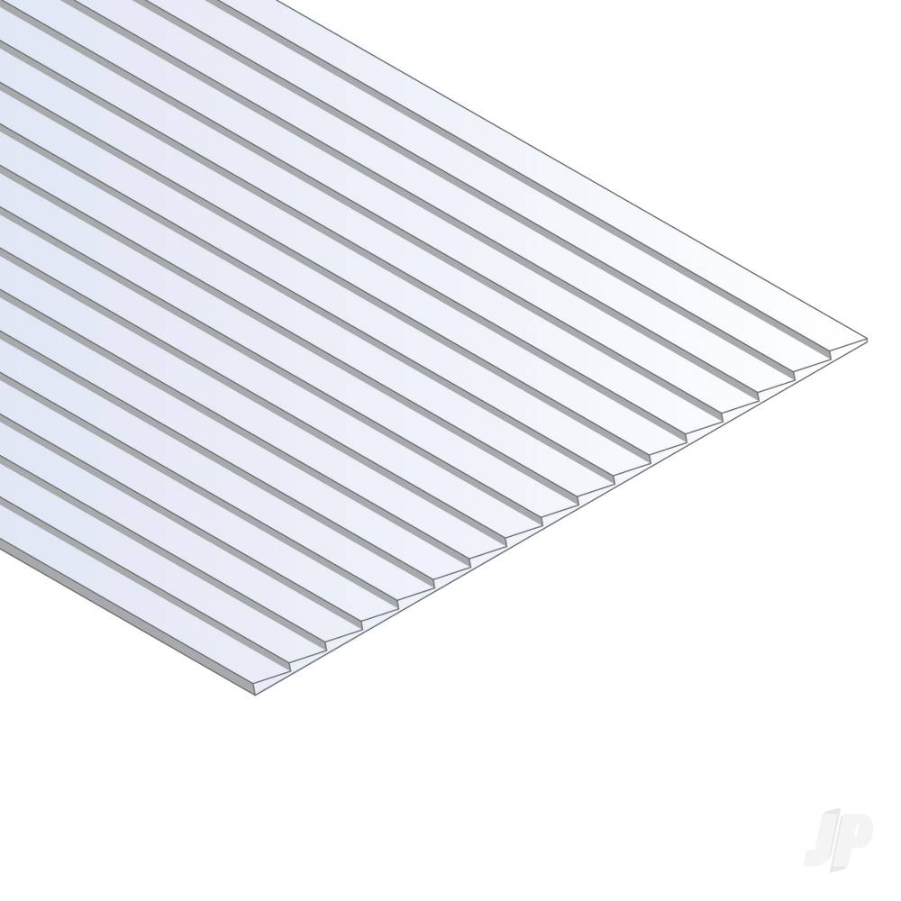 6x12in (15x30cm) Clapboard Siding Sheet .040in (1.0mm) Thick .030in Spacing (1 Sheet per pack)