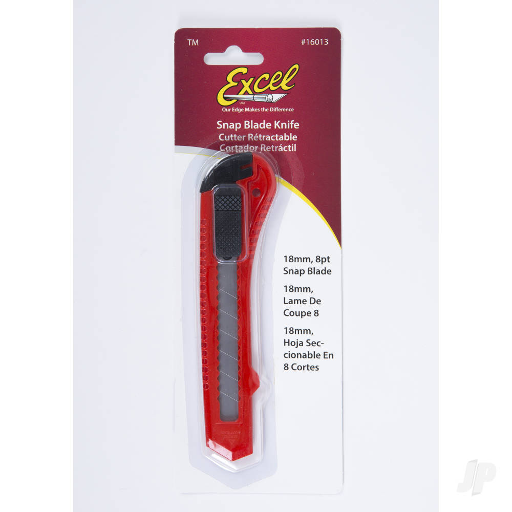 K13 18mm Plastic Snap Knife, Red (Carded)