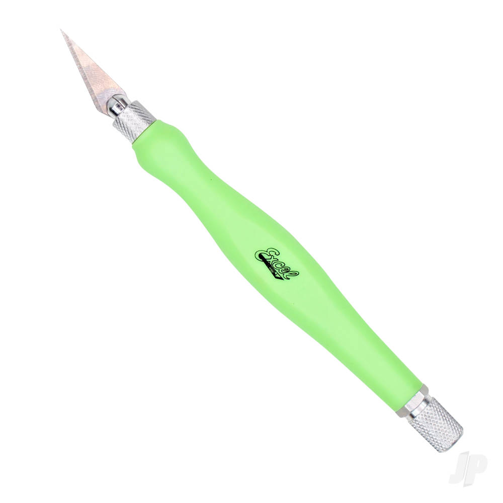 K26 Contoured Rubberized Grip Knife, Neon Green