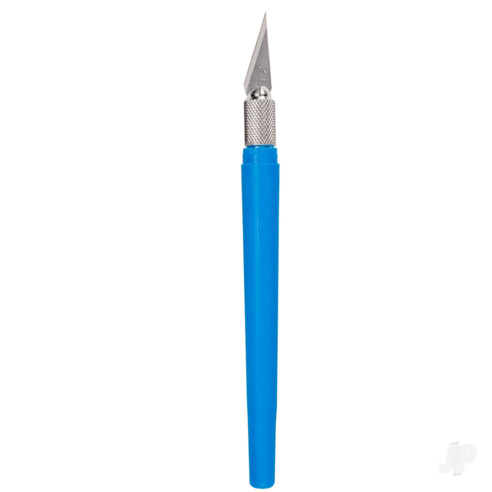 K40 Pocket Clip-on Knife with Twist-off Cap, Blue (Carded)