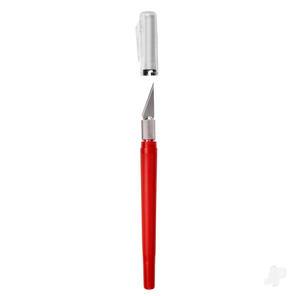 K40 Pocket Clip-on Knife with Twist-off Cap, Red (Carded)