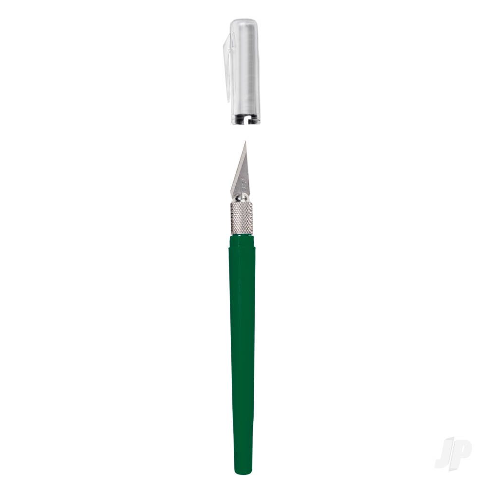 K40 Pocket Clip-on Knife with Twist-off Cap, Green (Carded)