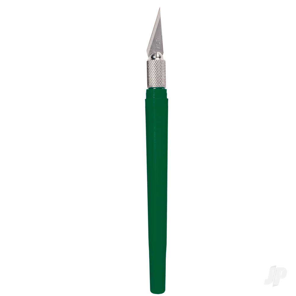 K40 Pocket Clip-on Knife with Twist-off Cap, Green (Carded)