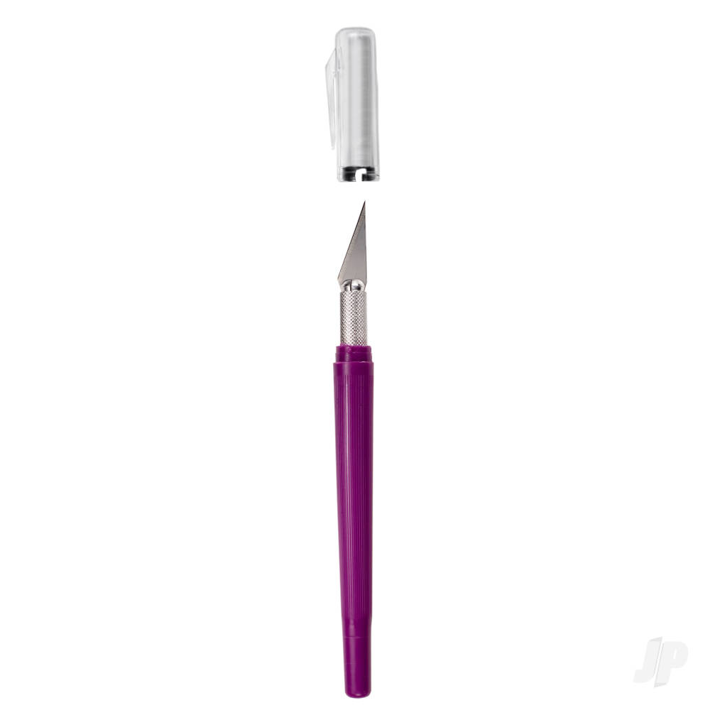 K40 Pocket Clip-on Knife with Twist-off Cap, Purple (Carded)