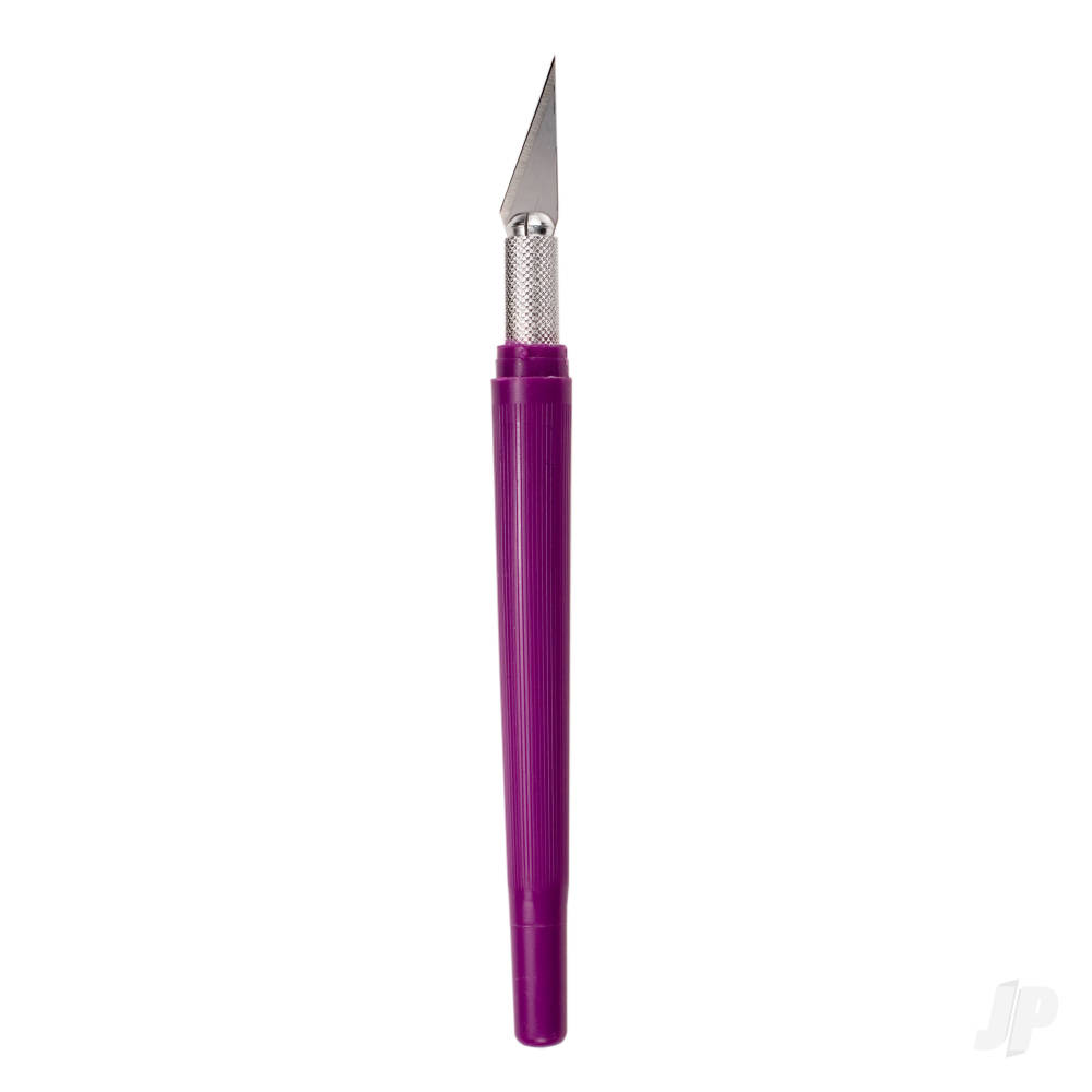 K40 Pocket Clip-on Knife with Twist-off Cap, Purple (Carded)