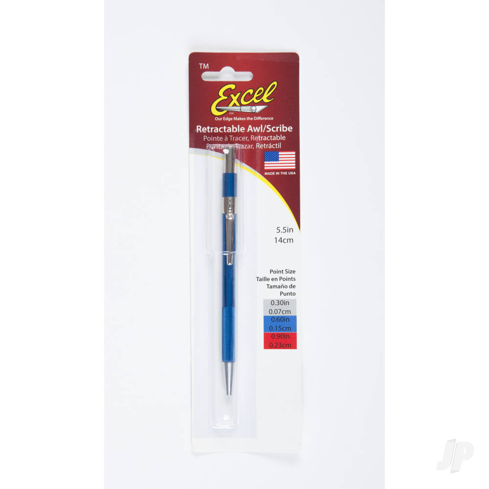 Retractable Air Release Awl, Blue - 0.060in (Carded)