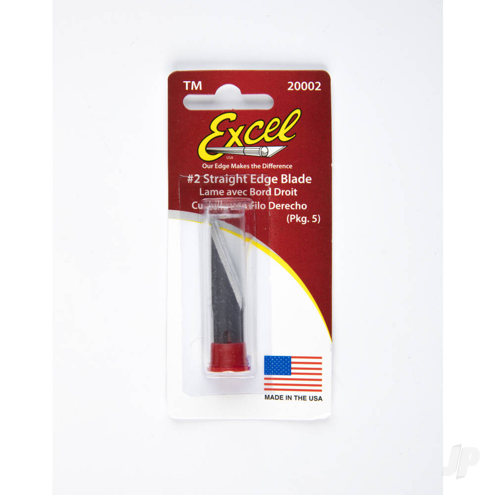 #2 Straight Edge Blade, Shank 0.345" (0.88 cm) (5 pcs) (Carded)