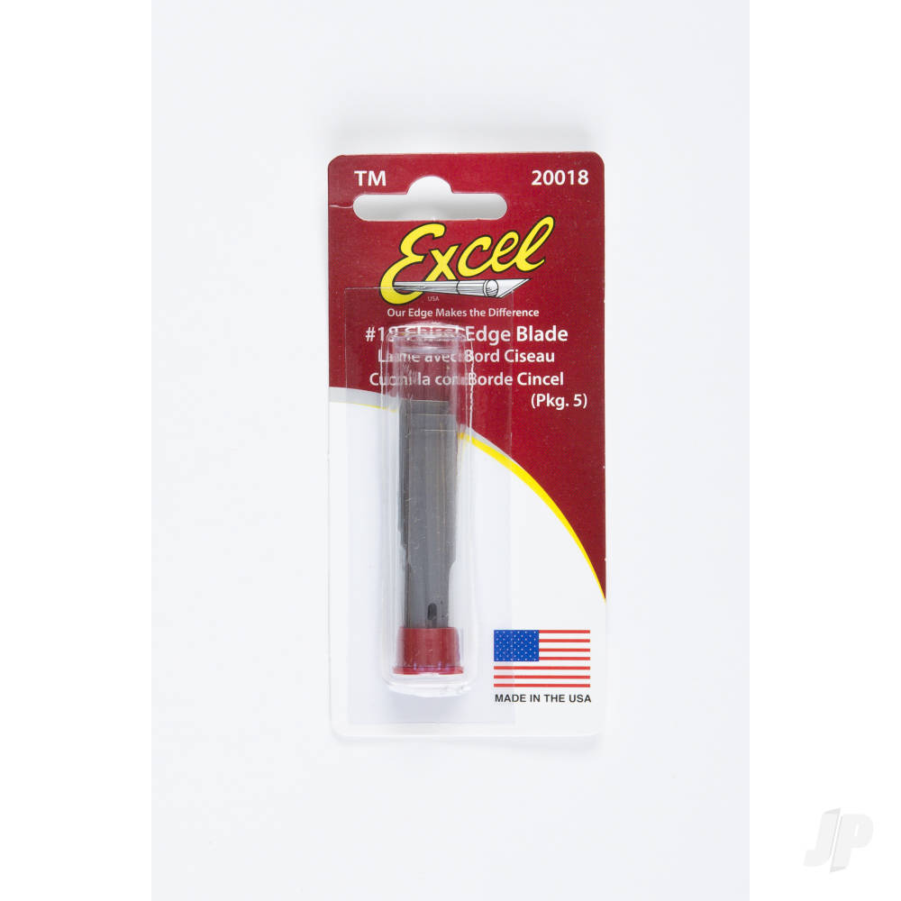 #18 1/2in Large Chisel Blade, Shank 0.345" (0.88 cm) (5 pcs) (Carded)