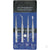 4-Piece Stainless Steel Tweezer Set with Pointed, Self Closing, Stamp, Curved (4 pcs) (Pouch)