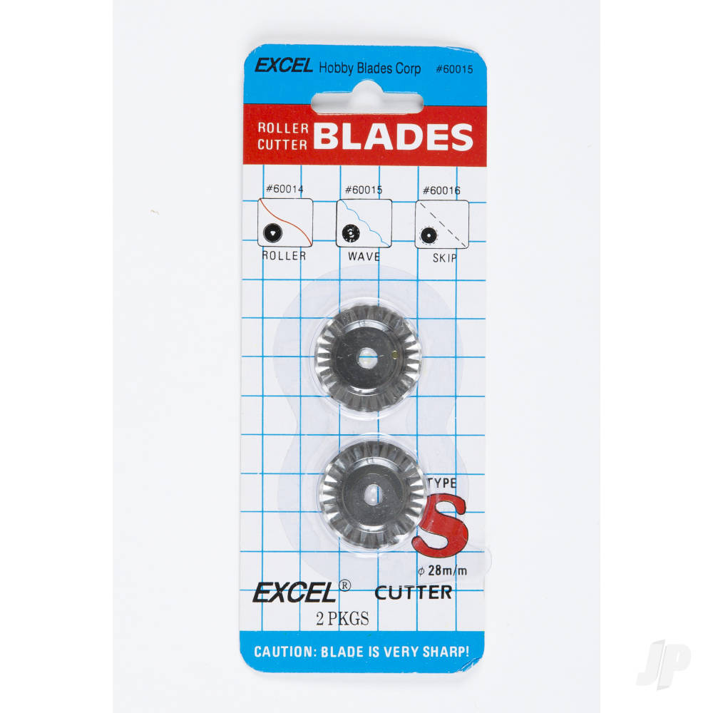 28mm Wave Rotary Blades (2 pcs) (Carded)