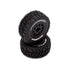 FR/R Tire, Prmnt, Blk Whl (2):1:10 2wd/4wd Torment