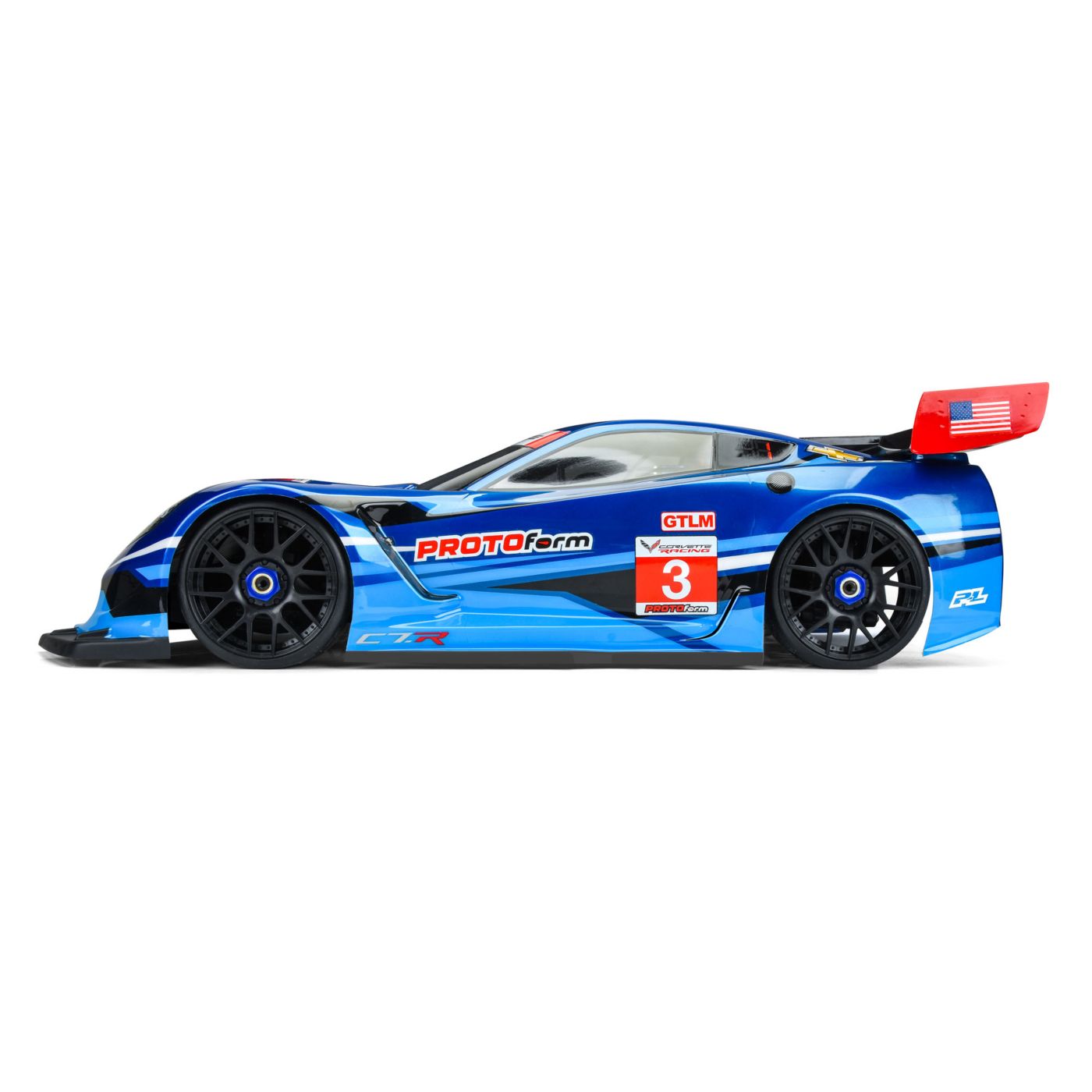 1/8 Chevrolet Corvette C7.R Clear Body: 1:8 GT (Short Wheelb