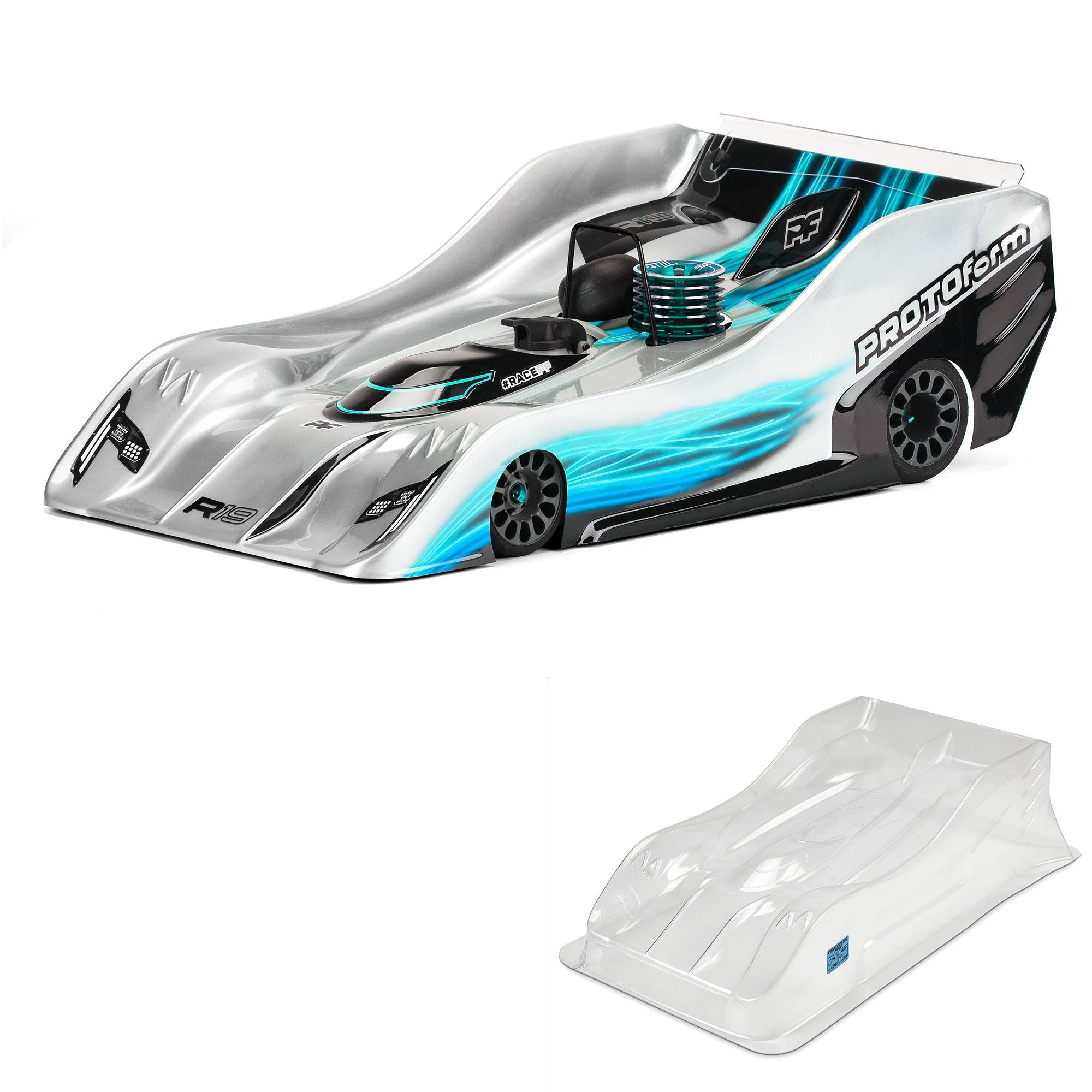 1/8 R19 PRO-Light Weight Clear Body: 1:8 On-Road