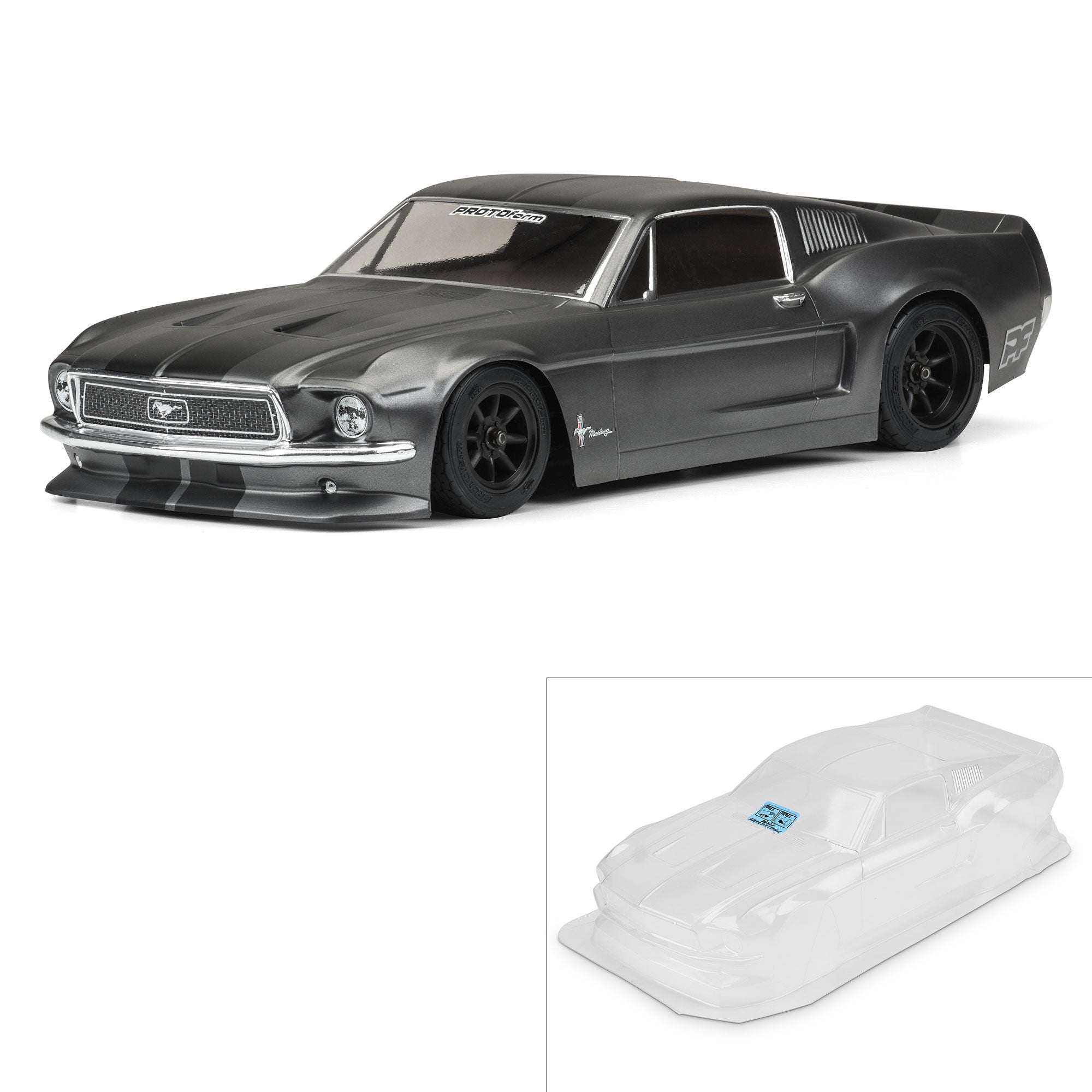 1/10 1968 Ford Mustang Clear Body: Vintage Trans-Am