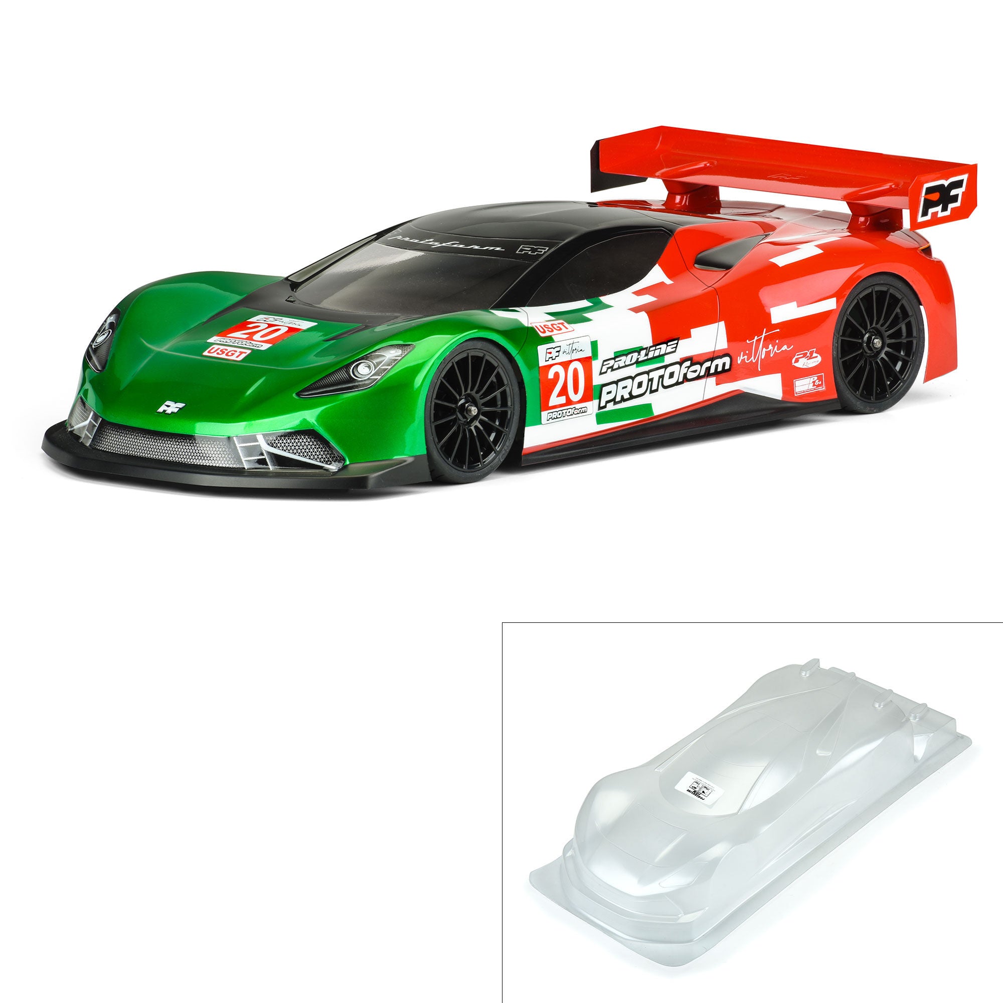 1/10 Vittoria GT Clear Body: 190mm Touring Car