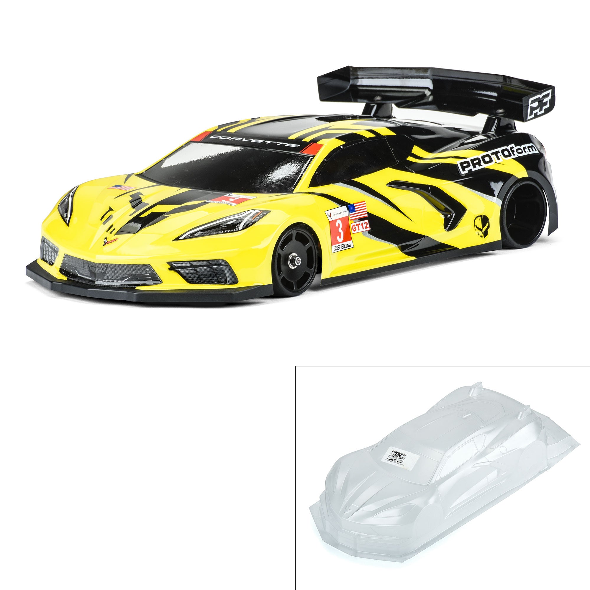 1/12 Chevrolet Corvette C8 Clear Body: GT12