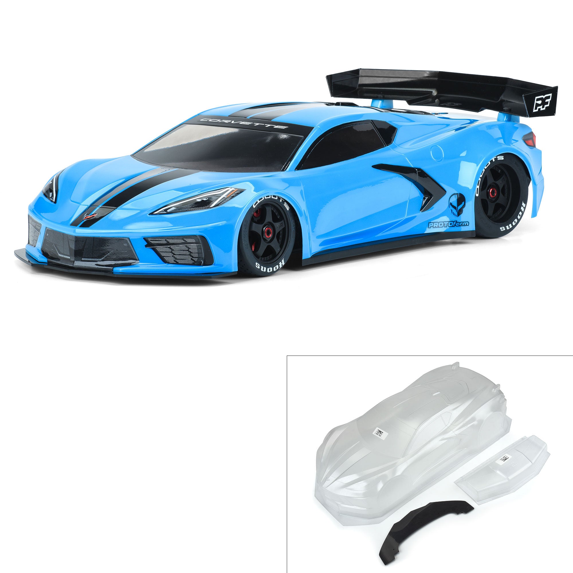 1/7 Chevrolet Corvette C8 Clear Body: ARRMA Felony &amp; Infract