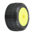 1/18 Hole Shot Front/Rear Mini-T Tires Mounted 8mm Yellow Wh