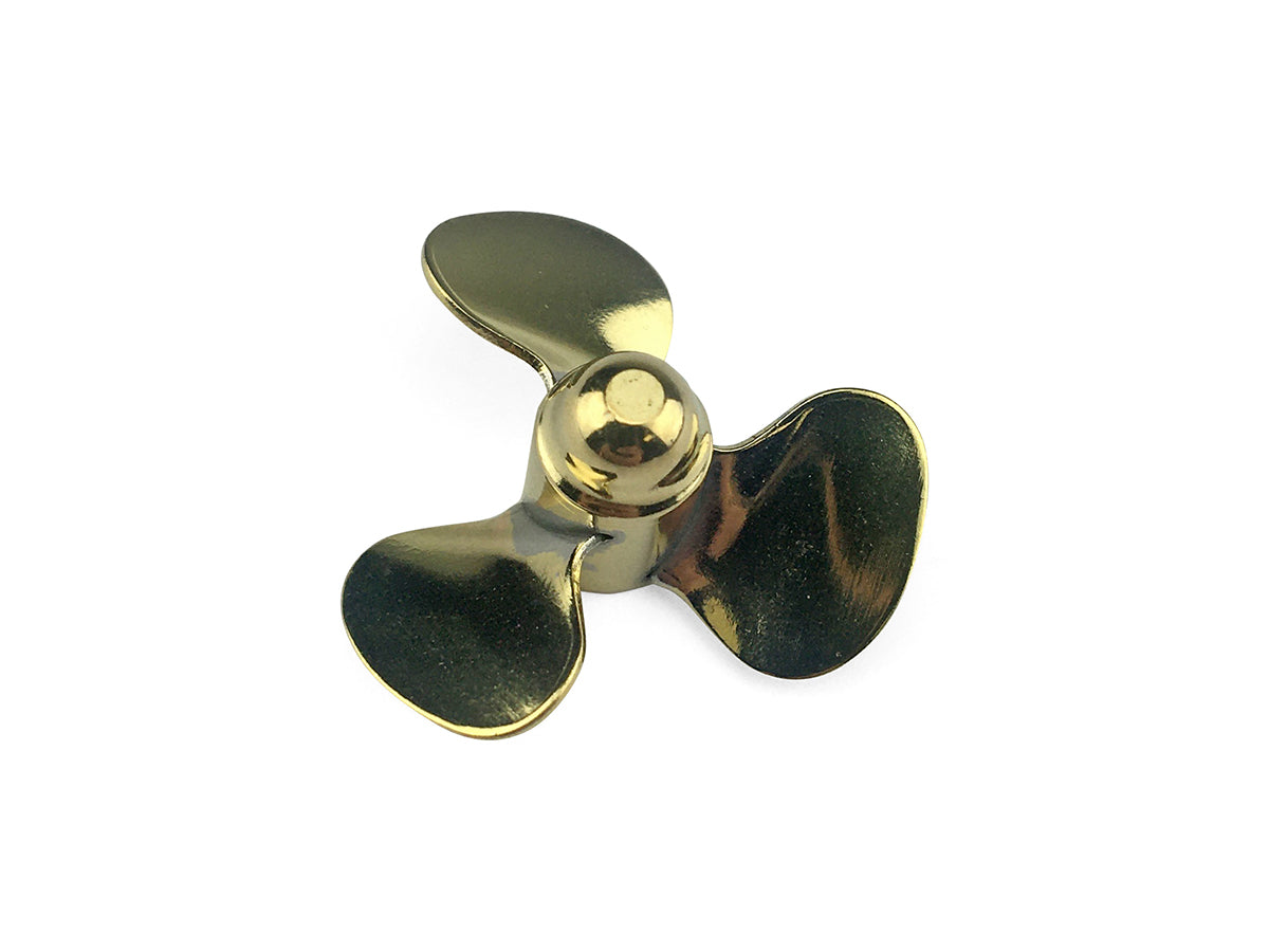 Brass Propeller (Classic), 3 Blade, 20mm, M4, RH