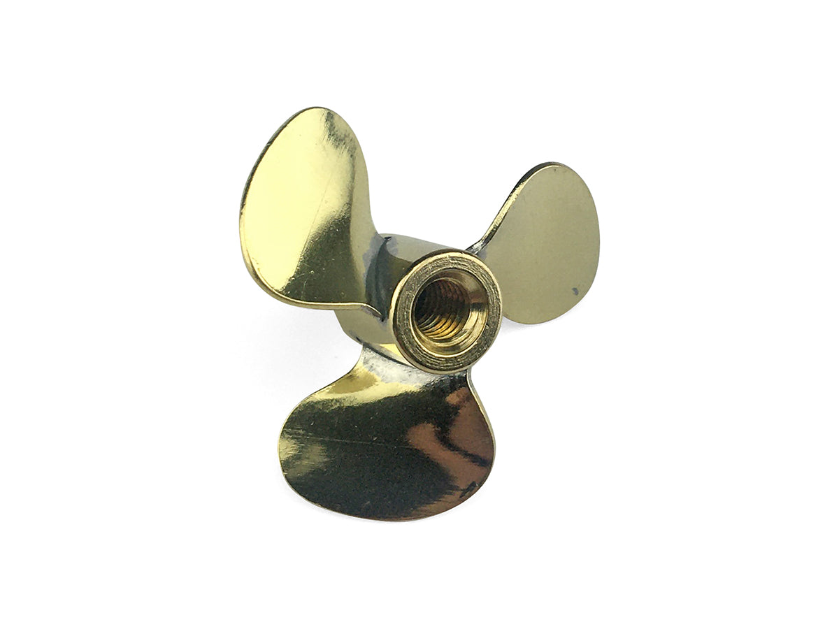 Brass Propeller (Classic), 3 Blade, 20mm, M4, RH