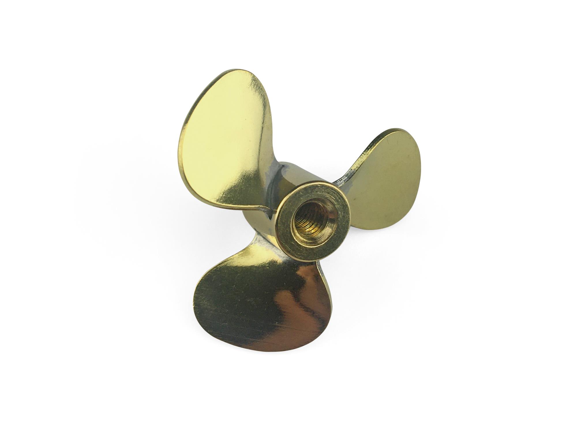 Brass Propeller (Classic), 3 Blade, 30mm, M4, RH